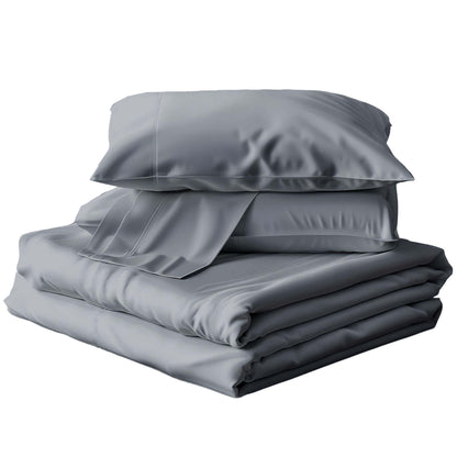 Organic Cotton Bed Sheet Set - Cool Gray